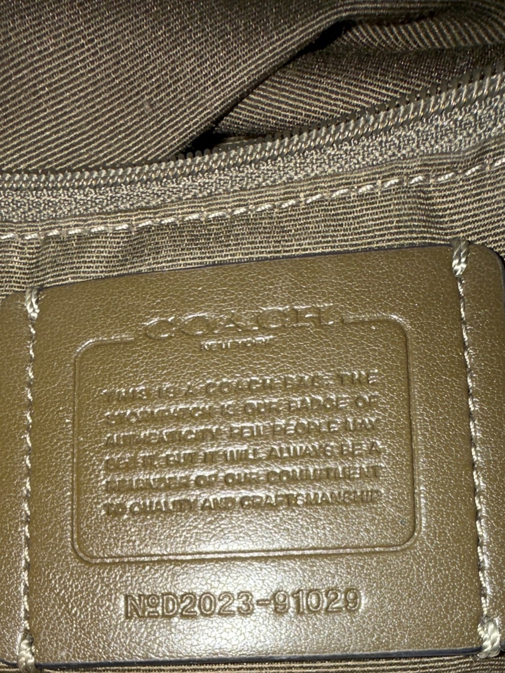 Coach Laurel Dark Olive Leather shoulder Bag with Silver Hardware - Picture 7 of 8